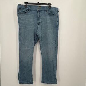 Lee Premium Select Classic Fit Mens Blue Denim Straight Leg Jeans Size 42x30